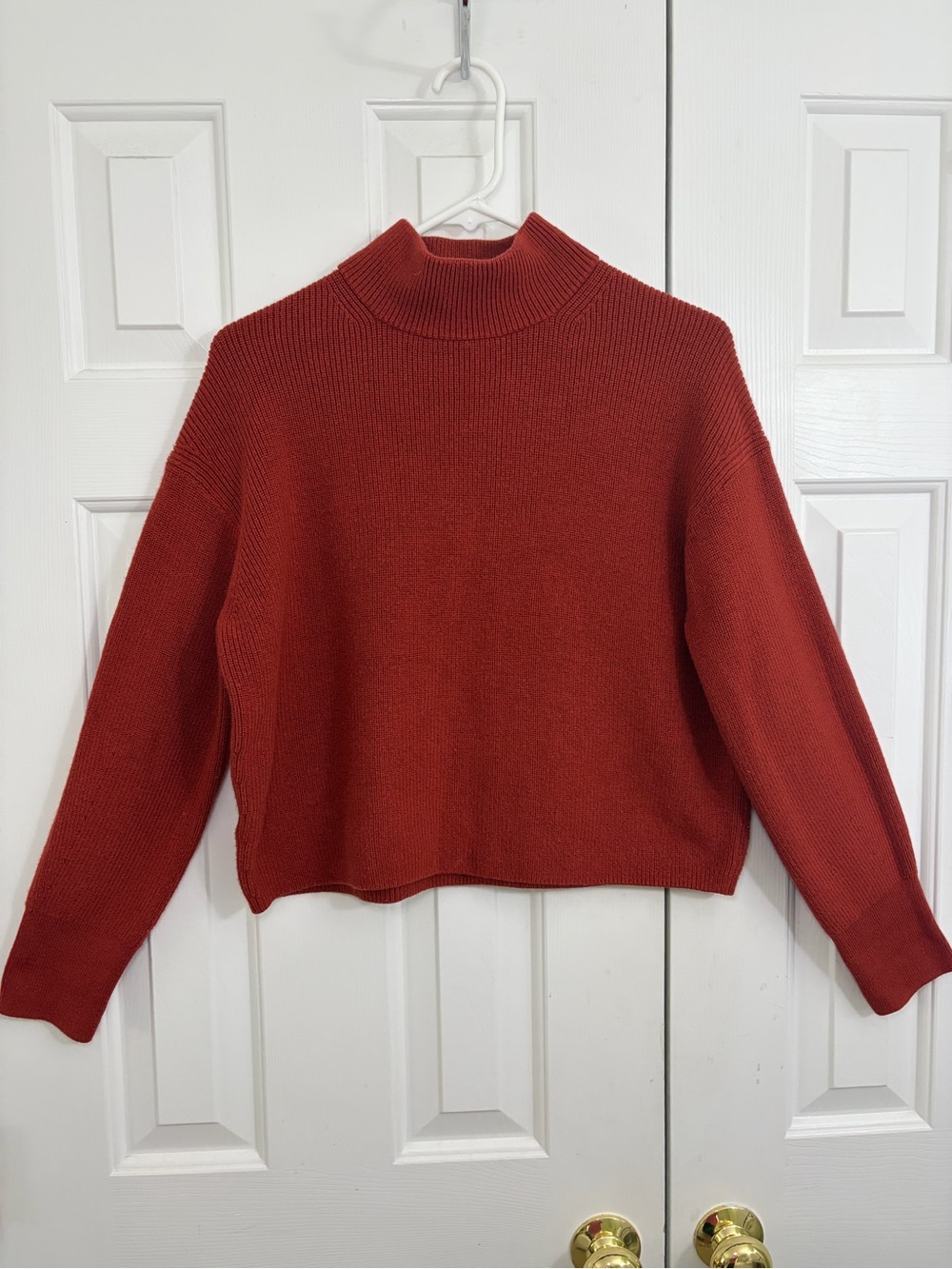 Lululemon Merino Wool Blend Ribbed Mock Neck Relaxed Fit Sweater Size 6